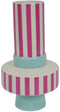 Vaas - Housevitamin - Blauw/roze - 14x14x26 cm - Keramiek