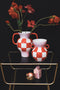 Vaas - Kan - Keramiek - Oranje/Roze -14,5x14x17cm
