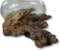 Vaas op wortelhout - ø30x23 - Naturel - Teakhout/glas
