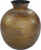Vaas Padua Large - ø40x45 - Messing antiek goud/grijs - Metaal