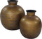 Vaas Padua Large - ø40x45 - Messing antiek goud/grijs - Metaal