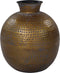 Vaas Padua Large - ø40x45 - Messing antiek goud/grijs - Metaal