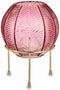 Vaas Roze Klot Metaal Glas (14,5 x 19,5 x 14,5 cm)