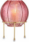 Vaas Roze Klot Metaal Glas (14,5 x 19,5 x 14,5 cm)