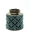 Vaas Star keramiek 13x13.5cm blauw/goud