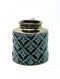Vaas Star keramiek 13x13.5cm blauw/goud