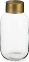 Vaas Transparant Gouden Glas 11,5 x 24 x 11,5 cm (6 Stuks)