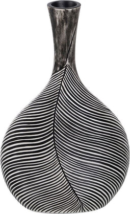 Vaas Wit Zwart Polyresin 27 x 12 x 43 cm
