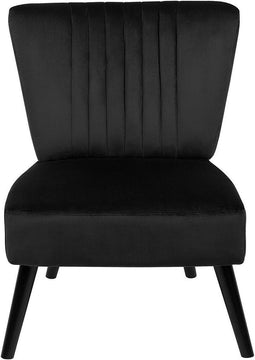 VAASA - Fauteuil - Zwart - Fluweel