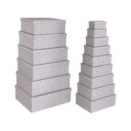 Set decoratieve dozen Versa Roze Karton Blommor (15 Onderdelen)