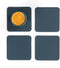 Vacavaliente - Onderzetter set 4 stuks- Blauw Petrol - 10 x 10cm