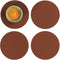Vacavaliente - Ruca Onderzetters Rond Set van 4 Stuks - Gerecycled Leer - Bruin