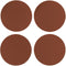 Vacavaliente - Ruca Onderzetters Rond Set van 4 Stuks - Gerecycled Leer - Bruin
