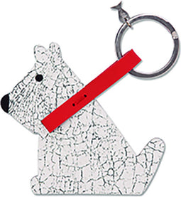Vacavaliente - Sleutelhanger Hond (by Paola Navone) - Gerecycled Leer - Grijs