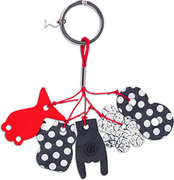 Vacavaliente - Sleutelhanger Lucky (by Paola Navone) - Gerecycled Leer - Grijs