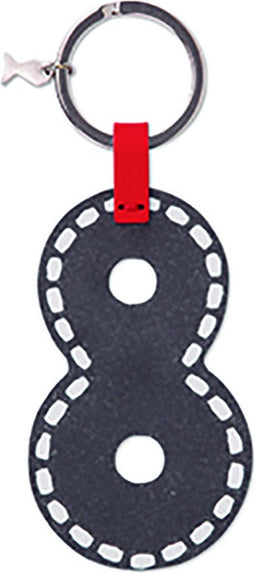 Vacavaliente - Sleutelhanger Otto (by Paola Navone) - Gerecycled Leer - Grijs