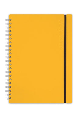 Vacavaliente - Studio Notitieboek A4 - Gerecycled Leer - Geel