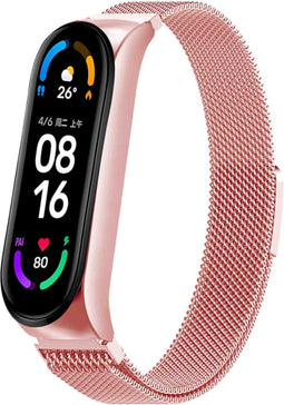 imoshion Milanees magnetisch bandje - Geschikt voor Xiaomi Mi Band 5 / 6 - Roze