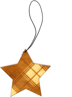Kerstboom hanger ster tartan - Caroline Wolfe Murray