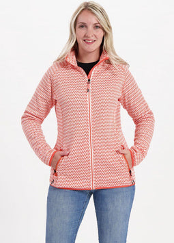 VEST LAURIE GEBREID DAMES - CORAL - 40