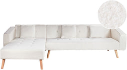 VADSO - Hoekslaapbank - Wit - Rechterzijde - Bouclé