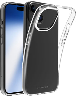 Vivanco iPhone 15 - Backcover - Flexibel TPU - Transparant