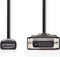 Nedis - HDMI naar DVI-D Kabel - 10 m - 1080p - Vernikkeld - Zwart