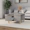 vidaXL - Salontafel - 55x55x36,5 - cm - bewerkt - hout - grijs - sonoma - eikenkleurig