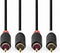 Nedis CABW24200AT05 - RCA Kabel - 50cm - Grijs
