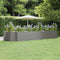 vidaXL - Plantenbak - 447x140x68 - cm - gepoedercoat - staal - grijs