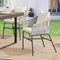 Juskys Tuinstoelen - 2 Rope stoelen - Inclusief rug- en zitkussens - Lichtgrijs