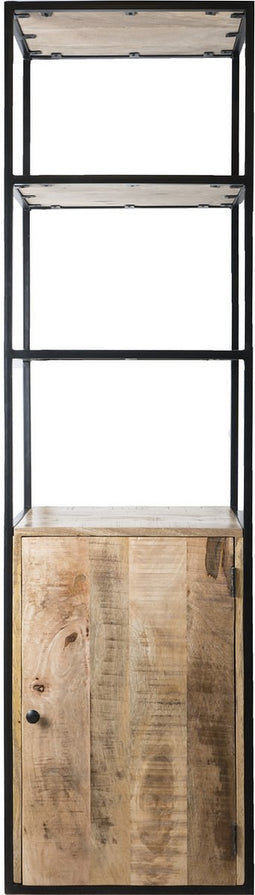 Vakkenkast Bruin 200x55 CM - Mangohout & Metaal