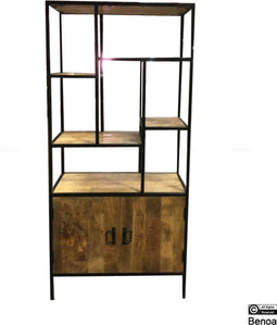 Vakkenkast Gracie mangohout metaal 85 cm