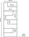 Vakkenkast Huub Zwart Mangohout 210 x 80 cm - Roomdivider