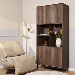 Vakkenkast Madison 90 cm - walnoot