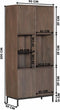 Vakkenkast Madison 90 cm - walnoot