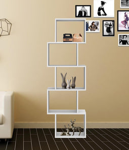 Vakkenkast roomdivider gestapeld kubus design Yoep open 5 vakken wit