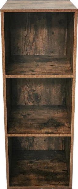 Vakkenkast Vakkie 3 open vakken opbergkast - boekenkast - archiefkast - donkerbruin