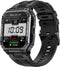 Valante AuraFit Smartwatch - Smartwatch Dames en Heren - Zwart - 46 mm - Stappenteller - Hartslagmeter - Saturatiemeter - Bellen via Bluetooth