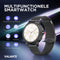 Valante EliteX Smartwatch - Smartwatch Dames - Zwart staal - 40 mm - Stappenteller - Hartslagmeter - Saturatiemeter - Bellen via Bluetooth