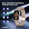 Valante Fem-Fit3 Smartwatch - Smartwatch Dames - Rosé goud staal - 41 mm - Stappenteller - Hartslagmeter - Bloeddrukmeter - Saturatiemeter