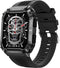 Valante FitMax Smartwatch - Smartwatch Heren - Zwart - 53 mm - Stappenteller - Hartslagmeter - Saturatiemeter - Bellen via Bluetooth