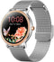 Valante Luxe Smartwatch - Smartwatch Dames - Zilver staal - 42 mm - Stappenteller - Hartslagmeter - Bloeddrukmeter - Saturatiemeter
