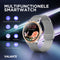 Valante Luxe Smartwatch - Smartwatch Dames - Zilver staal - 42 mm - Stappenteller - Hartslagmeter - Bloeddrukmeter - Saturatiemeter