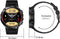 Valante Nexus Smartwatch - Smartwatch Heren - Zwart - 52 mm - Stappenteller - Hartslagmeter - Saturatiemeter - Bellen via Bluetooth