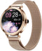 Valante NovaX Smartwatch - Smartwatch Dames - Rosé goud staal - 38 mm - Stappenteller - Hartslagmeter - Bloeddrukmeter - Bellen via Bluetooth
