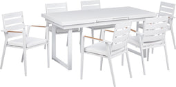 VALCANETTO/TAVIANO - Tuinset voor 6 - Wit - Aluminium