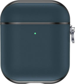 Valenta - AirPods Hoesje - Leer Snap - Gen 1 - Gen 2 - Blauw