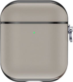 Valenta - AirPods Hoesje - Leer Snap - Gen 1 - Gen 2 - Grijs