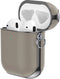 Valenta - AirPods Hoesje - Leer Snap - Gen 1 - Gen 2 - Grijs